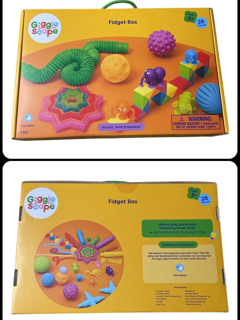 💟Giggle Scape Fidget Box 28 Piece Sensory Toy Set Ages 3+ Fine Motor Target